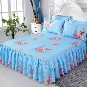 Bed Skirt With 2 Pillow Case (Shuka Malinda) Ft 6*6