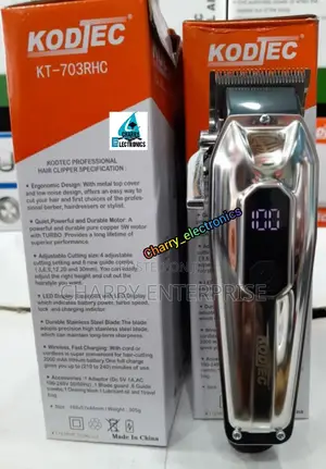 KODTEC Wireless Rechargeable Hair Clipper/ Mashine Ya Kunyoa