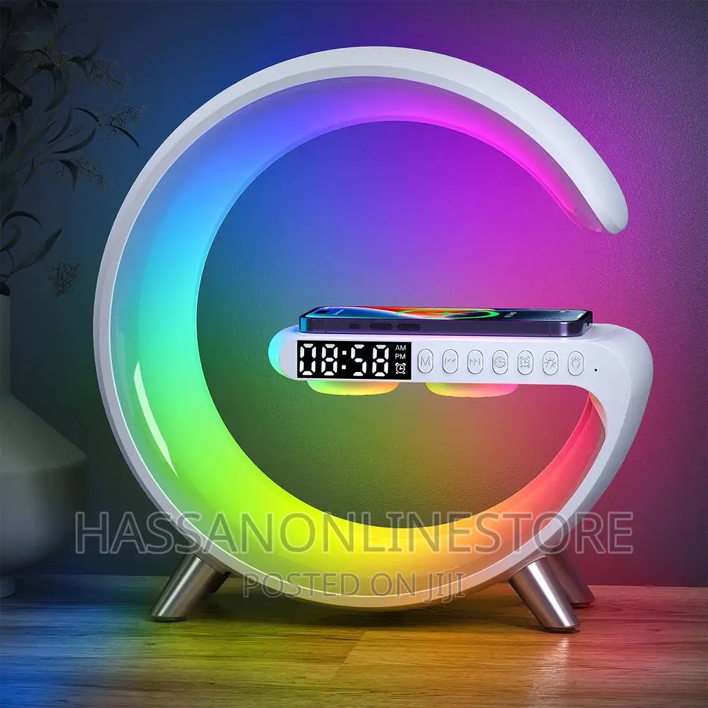 Table Moon Lamp With Clock Strap, Wireless Charging Device