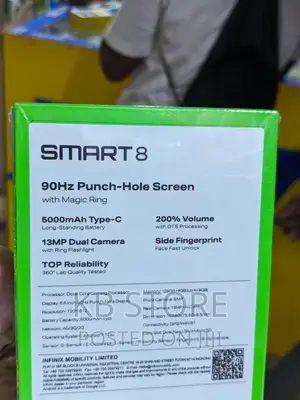 New Infinix Smart 8 64 GB Black