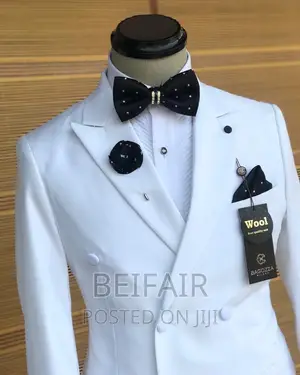 Suti Za Kiume | Men's Suits | Six Buttons | White Coat