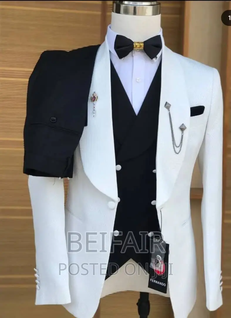 Suti Za Kiume | Men's Suits | White and Black