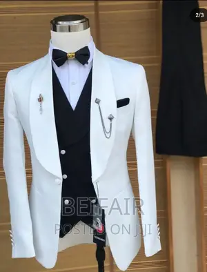 Suti Za Kiume | Men's Suits | White and Black