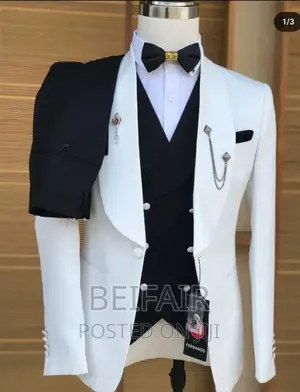 Suti Za Kiume | Men's Suits | White and Black