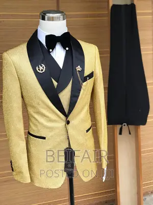 Suti Za Kiume | Men's Suits | Black and Gold