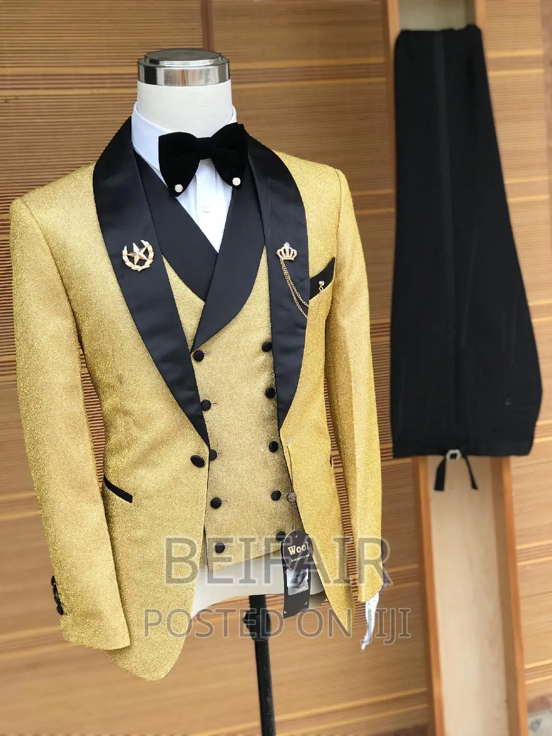 Suti Za Kiume | Men's Suits | Black and Gold