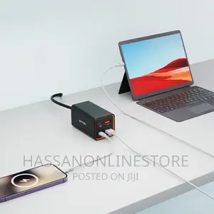 Porodo 4 Ports Gan Desktop Charger PD 65W - Black