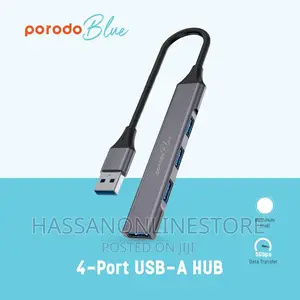 Porodo Blue 4 In1 USB-A Hub