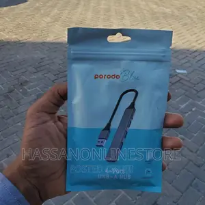Porodo Blue 4 In1 USB-A Hub