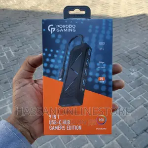 Porodo Gaming 9 in 1 USB-C Hub Gamers Edition