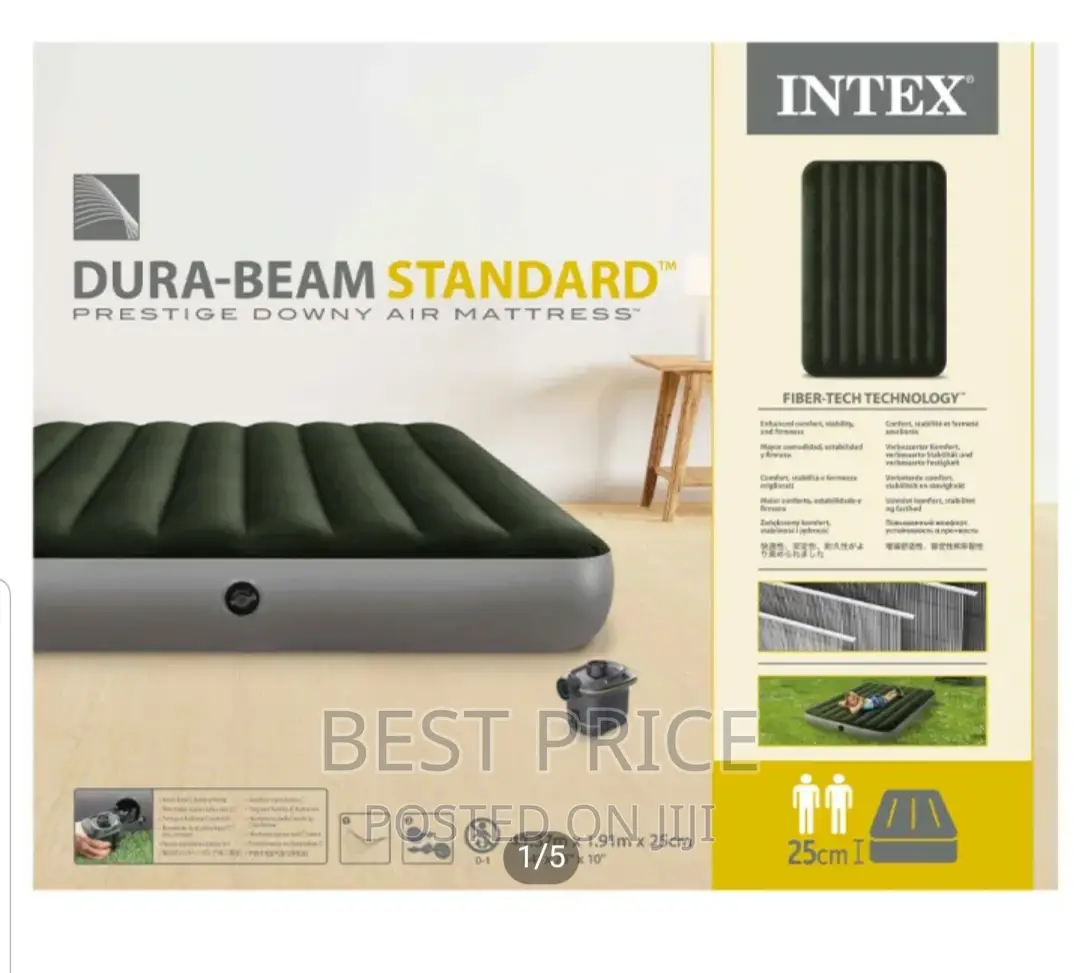 Intex Full Dura Beam Air Mattress 5 by 6 10"