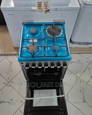 Bruhm Gas and Electric Cooker With Oven 4 Plates Size 50*50