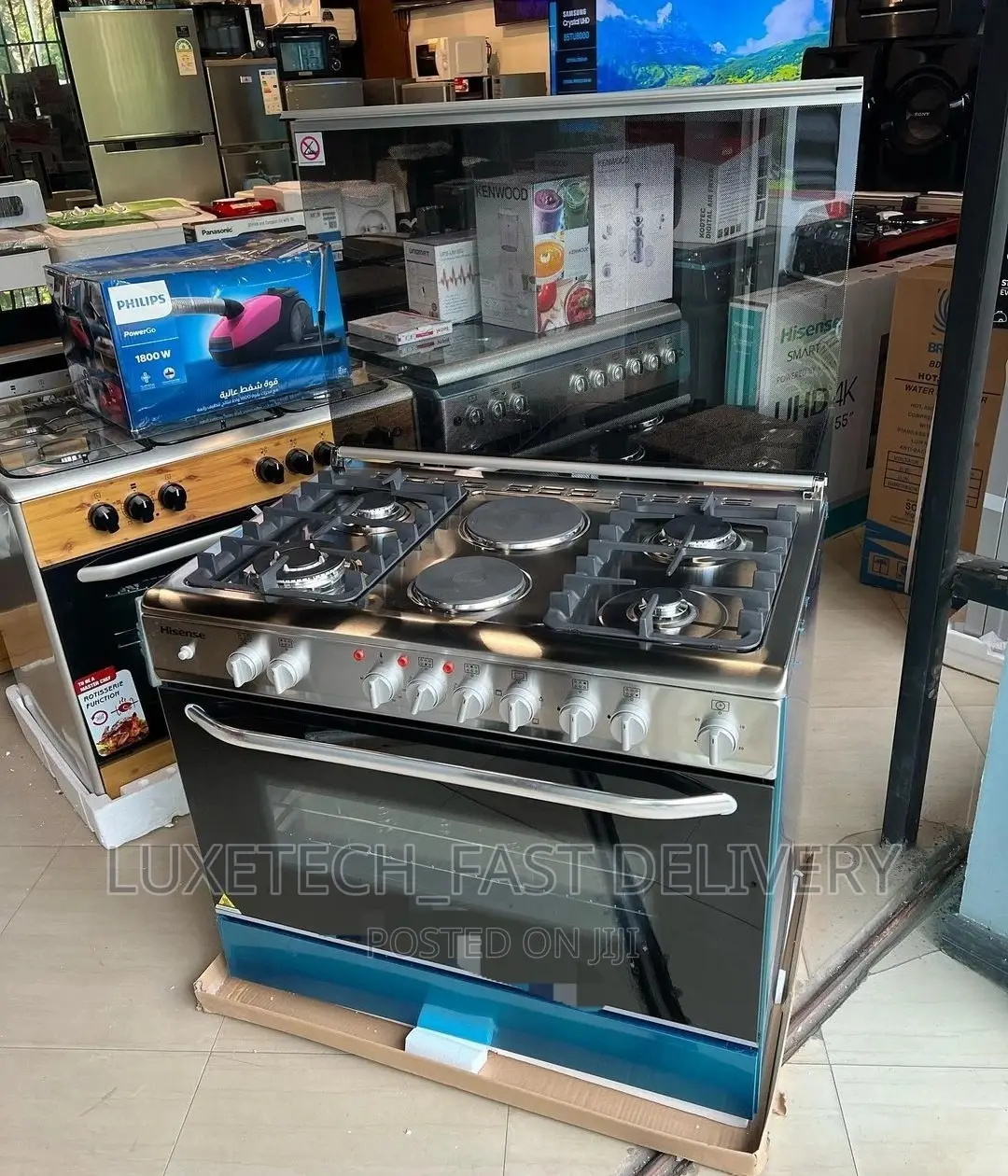 Hisense Gas and Electric Cooker With Oven 6 Plates 90×60cm