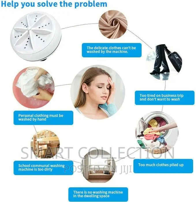Portable Washing Machin With USB For Travel Or College Rooms
