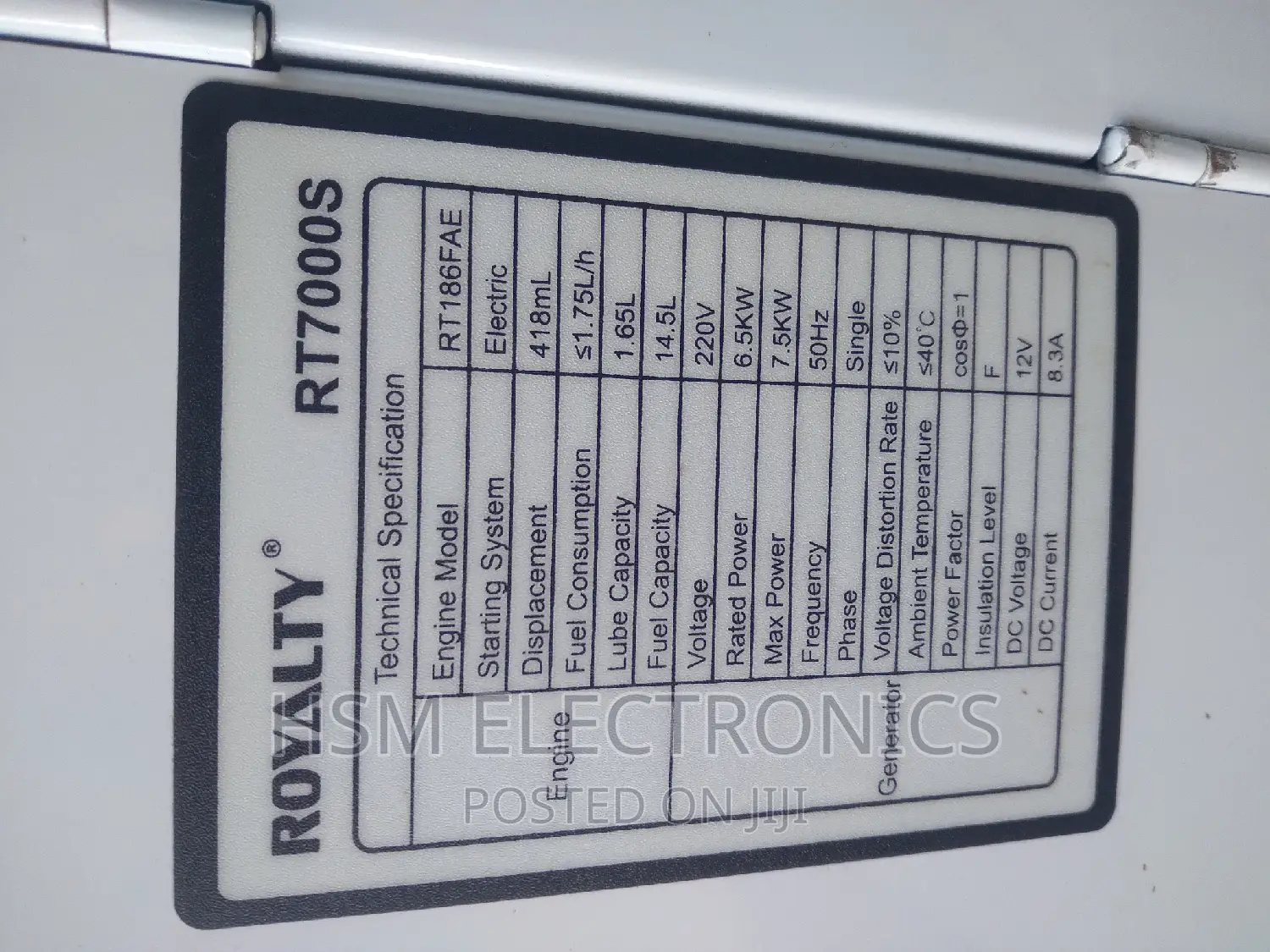 Royalty Rt7000s Generator
