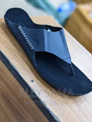 Mens Sandle Clarks Black Material Pure Leather