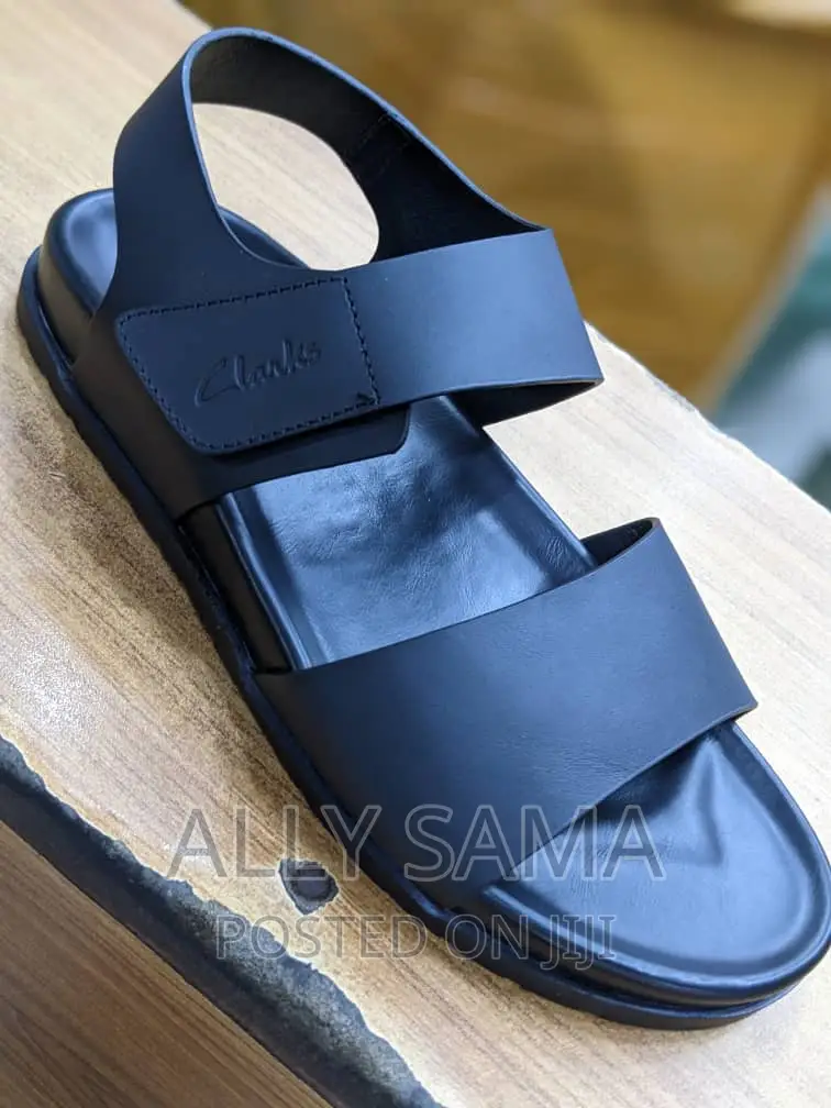 Mens Sandler Clarks Original Black Material Leather