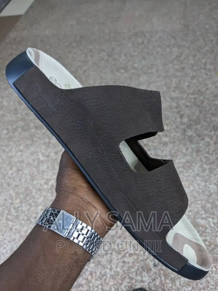 Mens Sandals ECCO Coffee Material Pure Leather
