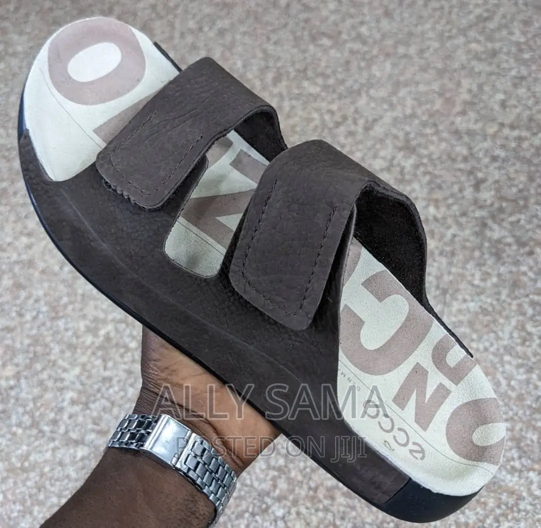 Mens Sandals ECCO Coffee Material Pure Leather