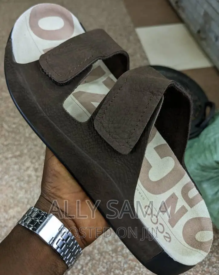 Mens Sandals ECCO Coffee Material Pure Leather