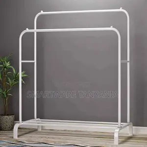 Garment Rack, Clothing Rack With 2-Tier Storage Shelf Double
