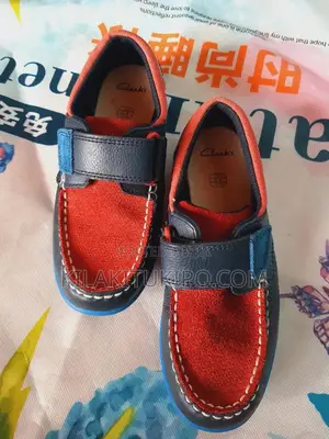 Clarks Navy Leather Boys Deck Boat Kids