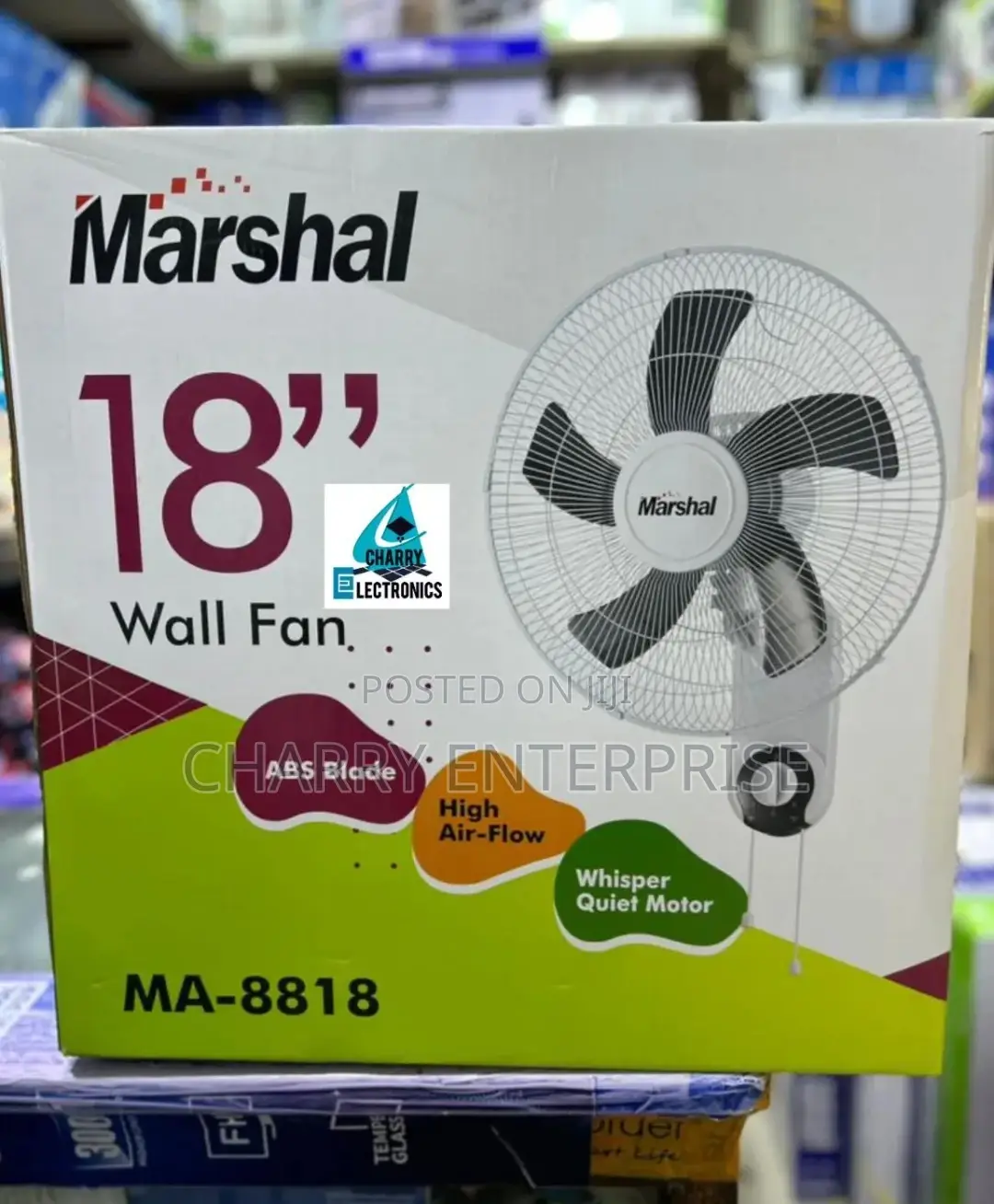 Marshal Wall Fan Whisper Quiet Motor Size 18"