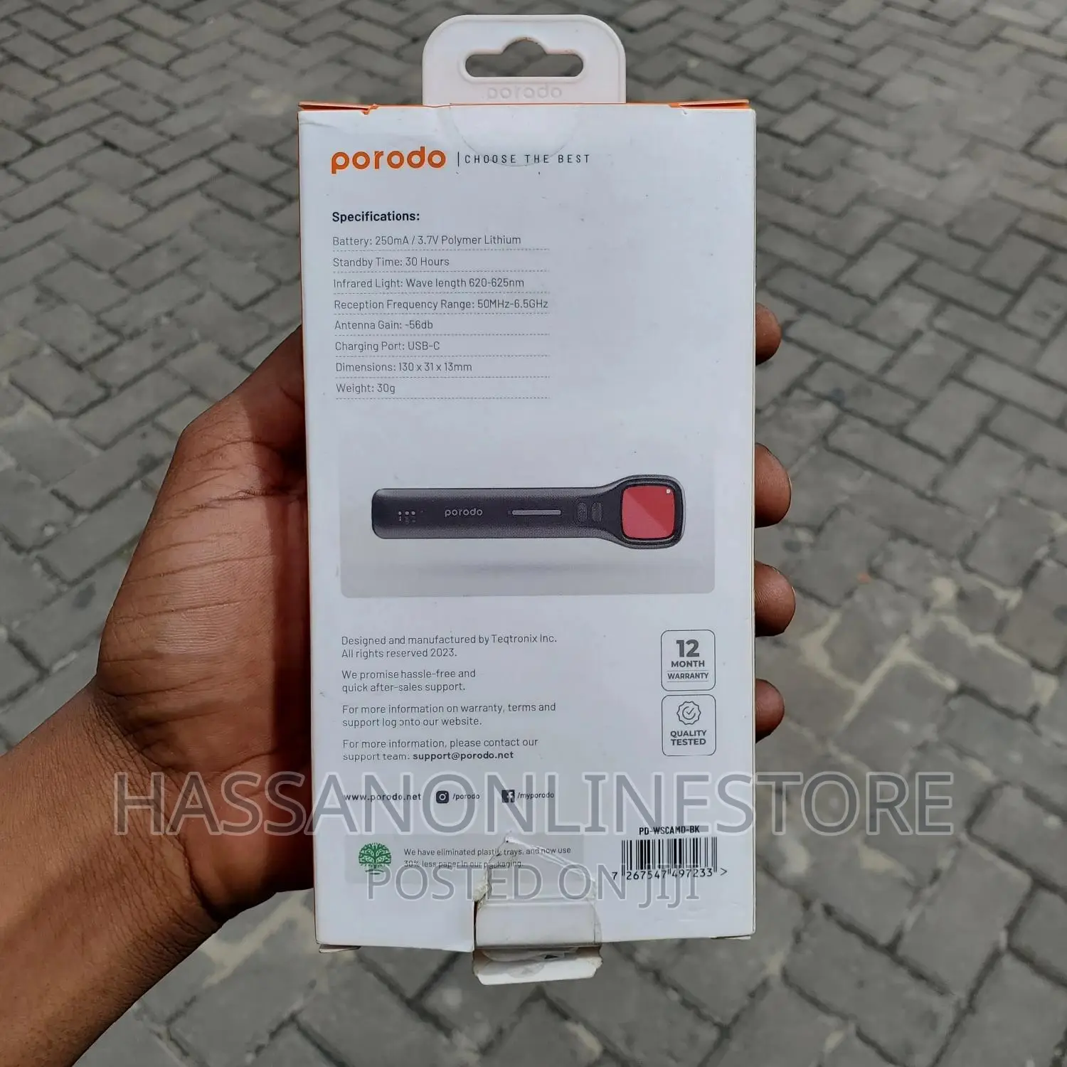 Porodo Antispy Infrared Wireless Detector Stay Safe Alert