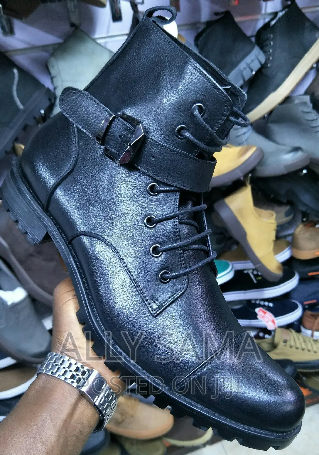Belloneare Travolta Black Material Pure Leather