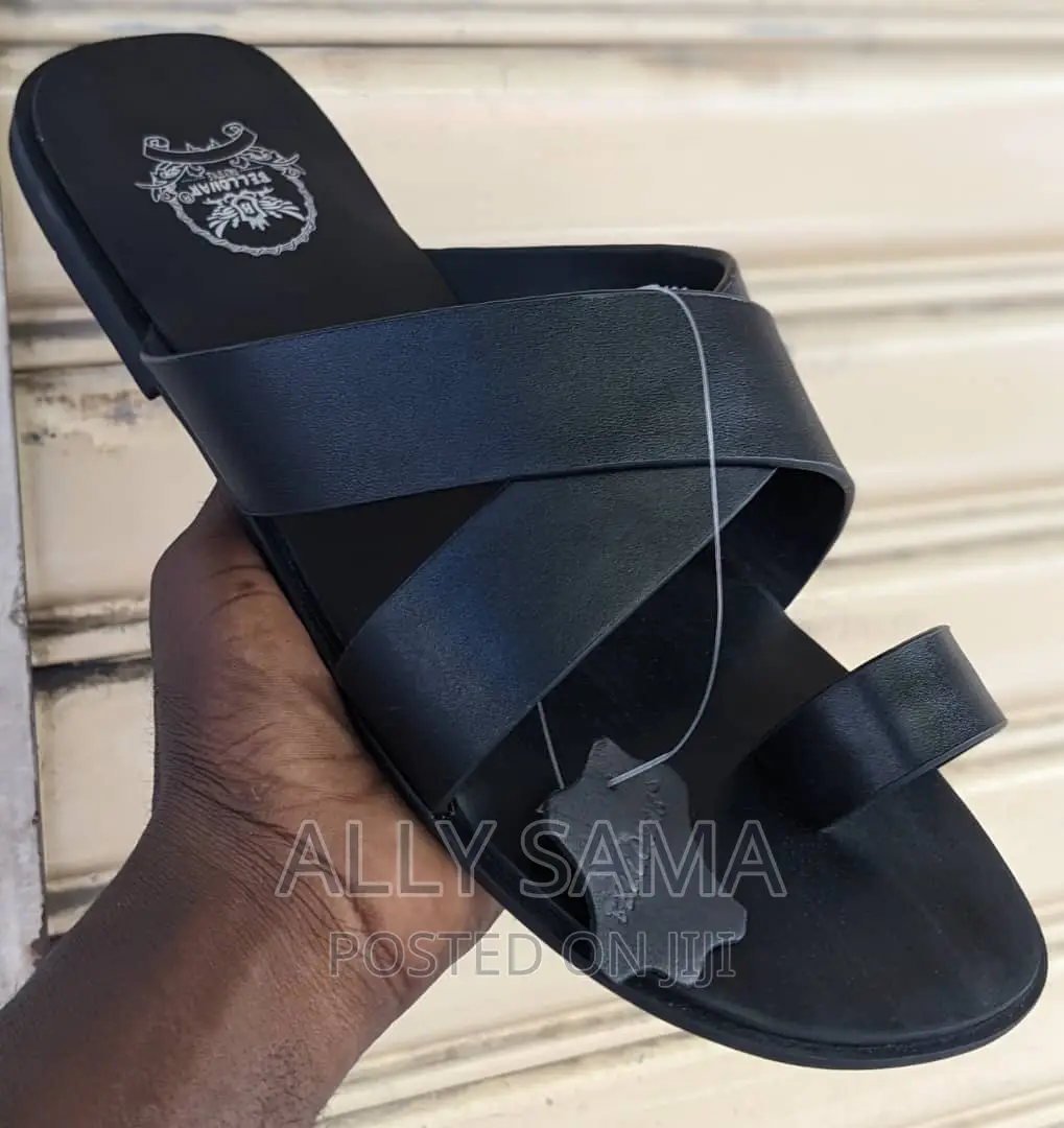 Bellonar Open Shoes Black Material Leather Original
