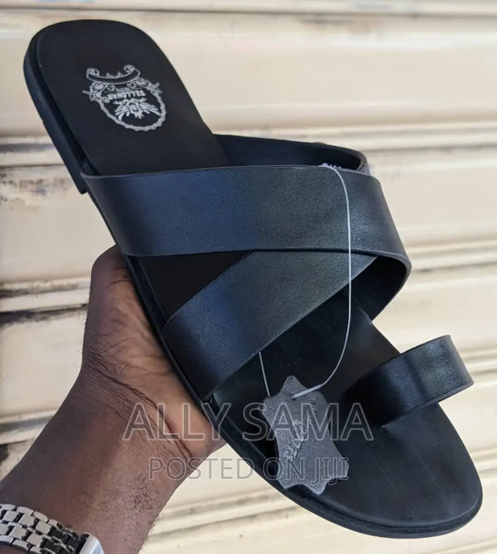 Bellonar Open Shoes Black Material Leather Original