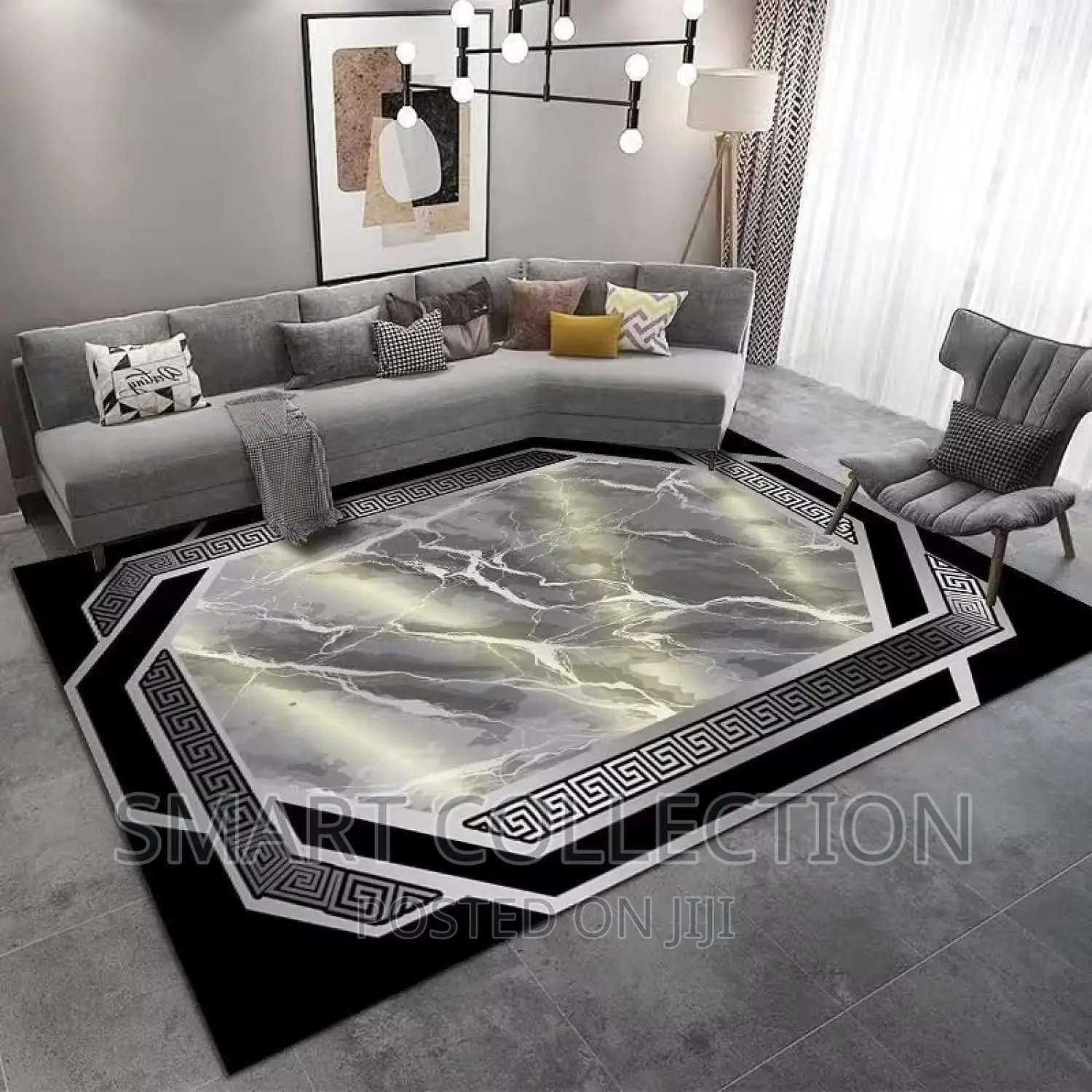 Area Rug Wit Light Luxury Marble Pattern for Home 7ft*9ft