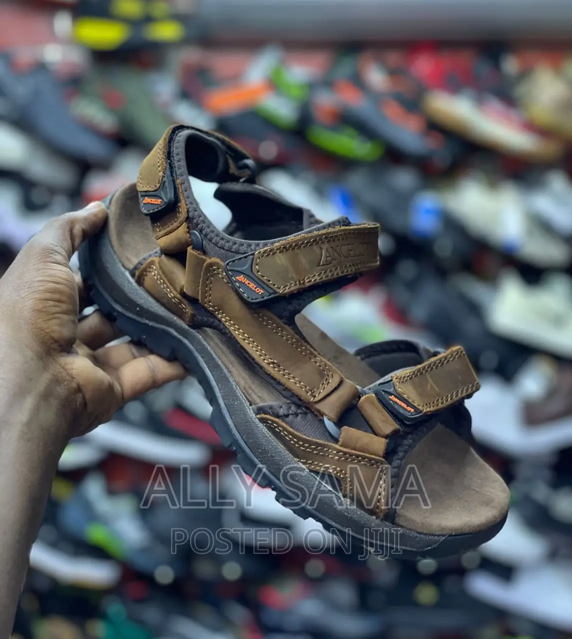 Mens Open Shoes Material Leather
