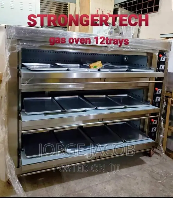 Commercial 3 Deck 12 Trays Gas Oven