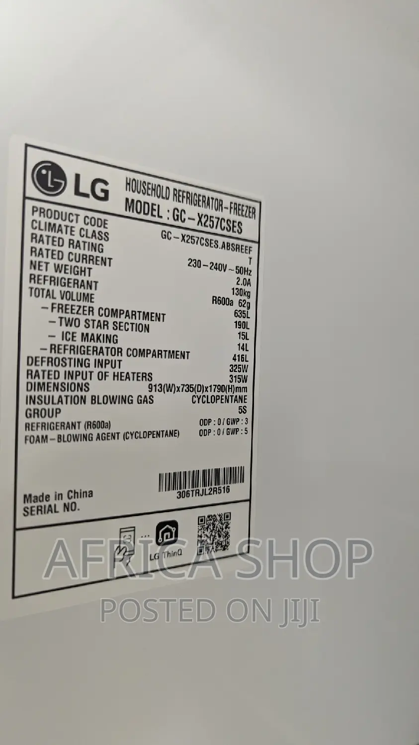 LG GC-X257CSES Side by Side Refrigerator