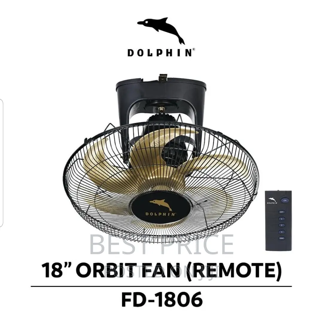 18" Gold Orbit Fan Remote Fd-1806