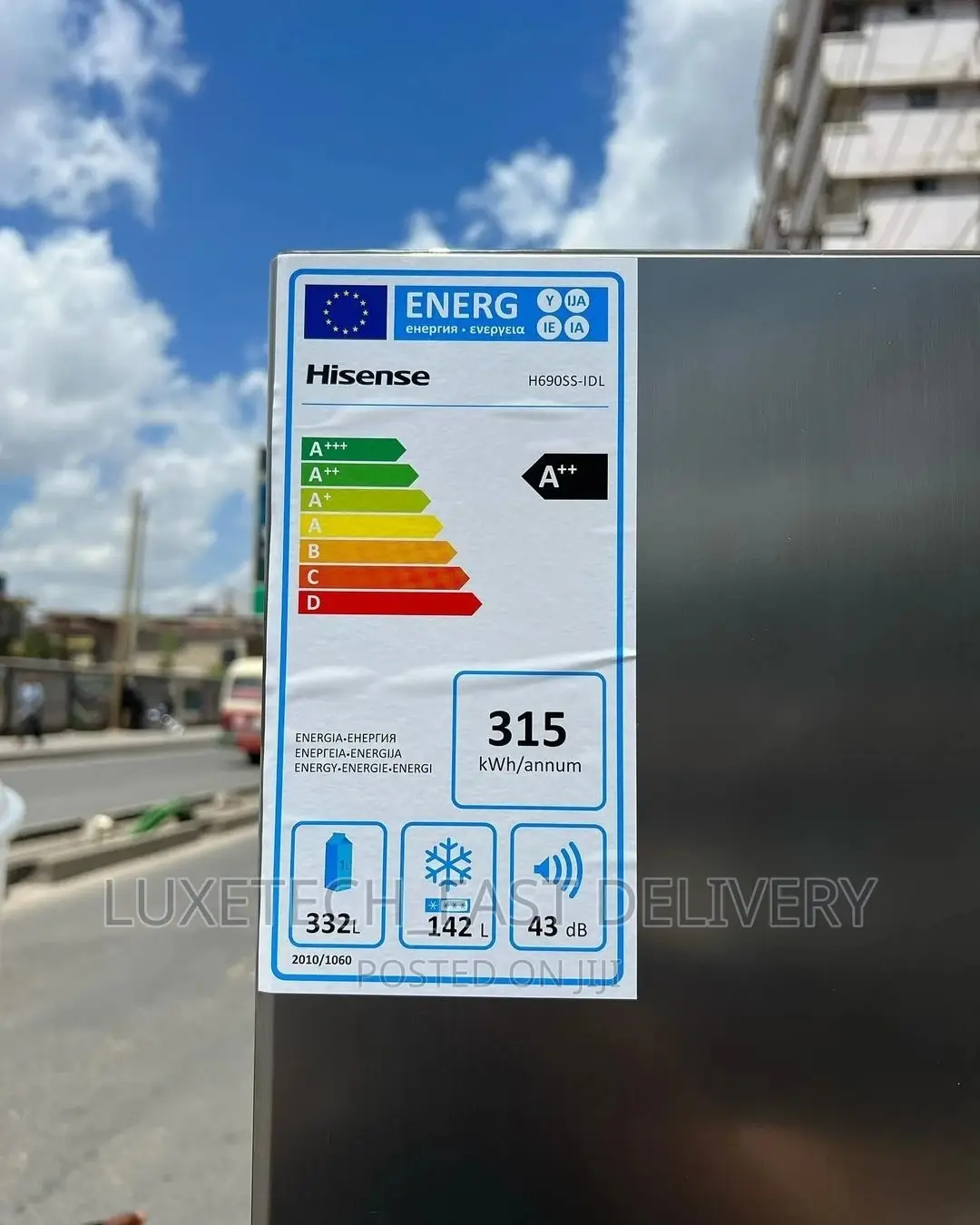 Hisense Fridge 474L Non-Frost With Touch Electronic Control