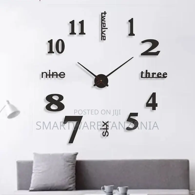 Acrylic Home Decor Quartz Diy Wall Clock Living Room Metal