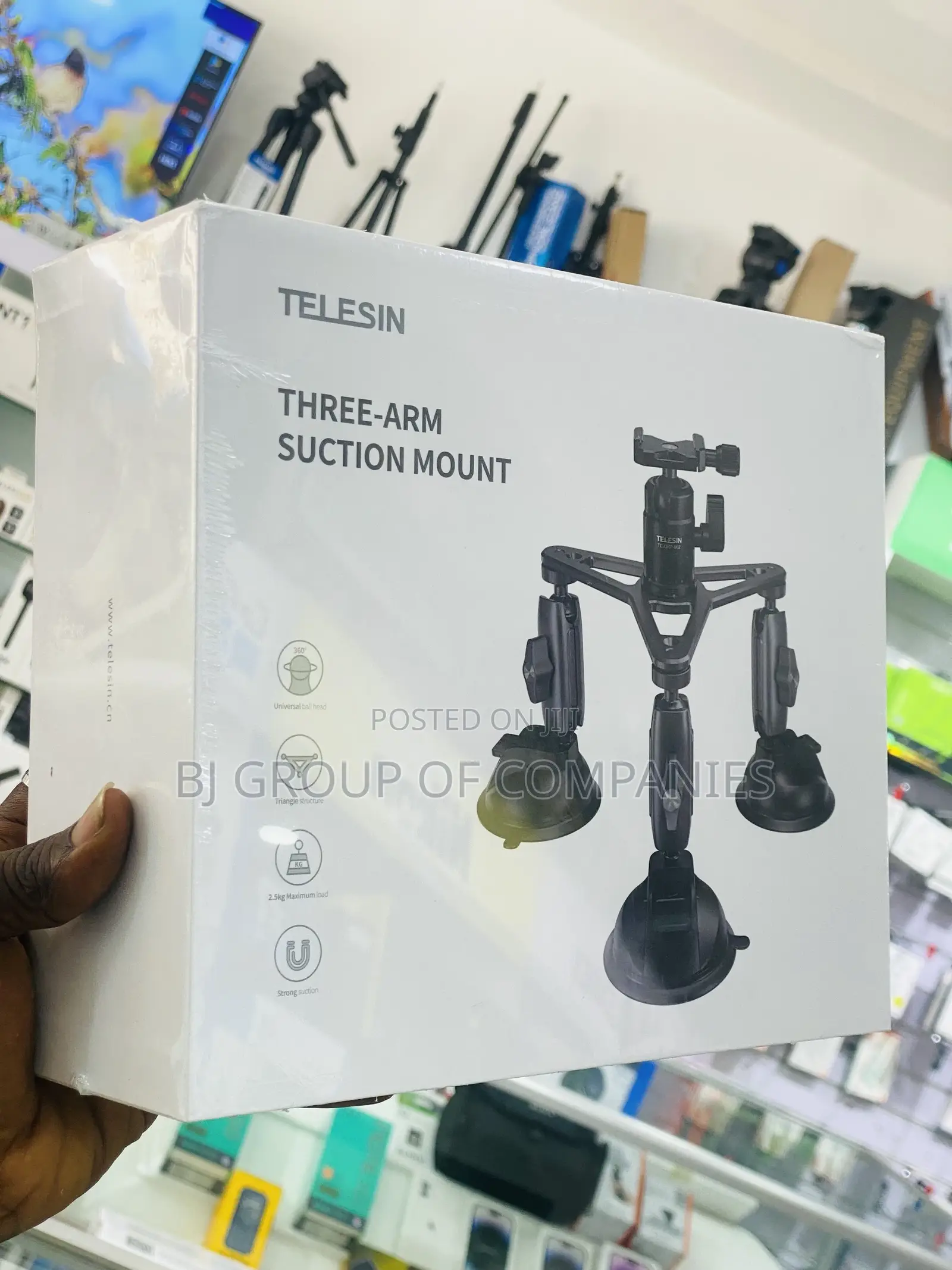 Telesin Three Arm Suction Cup