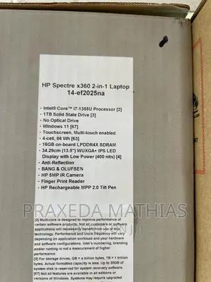 New Laptop HP Spectre 14 16GB Intel Core I7 SSD 1T