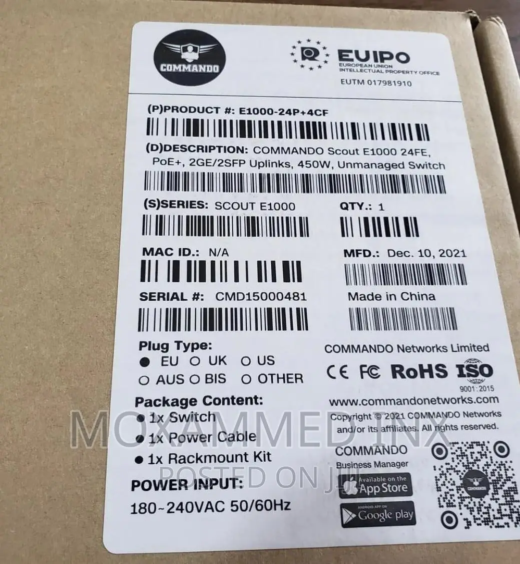 Commando E1000-24p+4cf