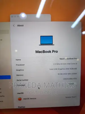 Laptop Apple MacBook Pro 2019 16GB Intel Core I9 SSD 512GB