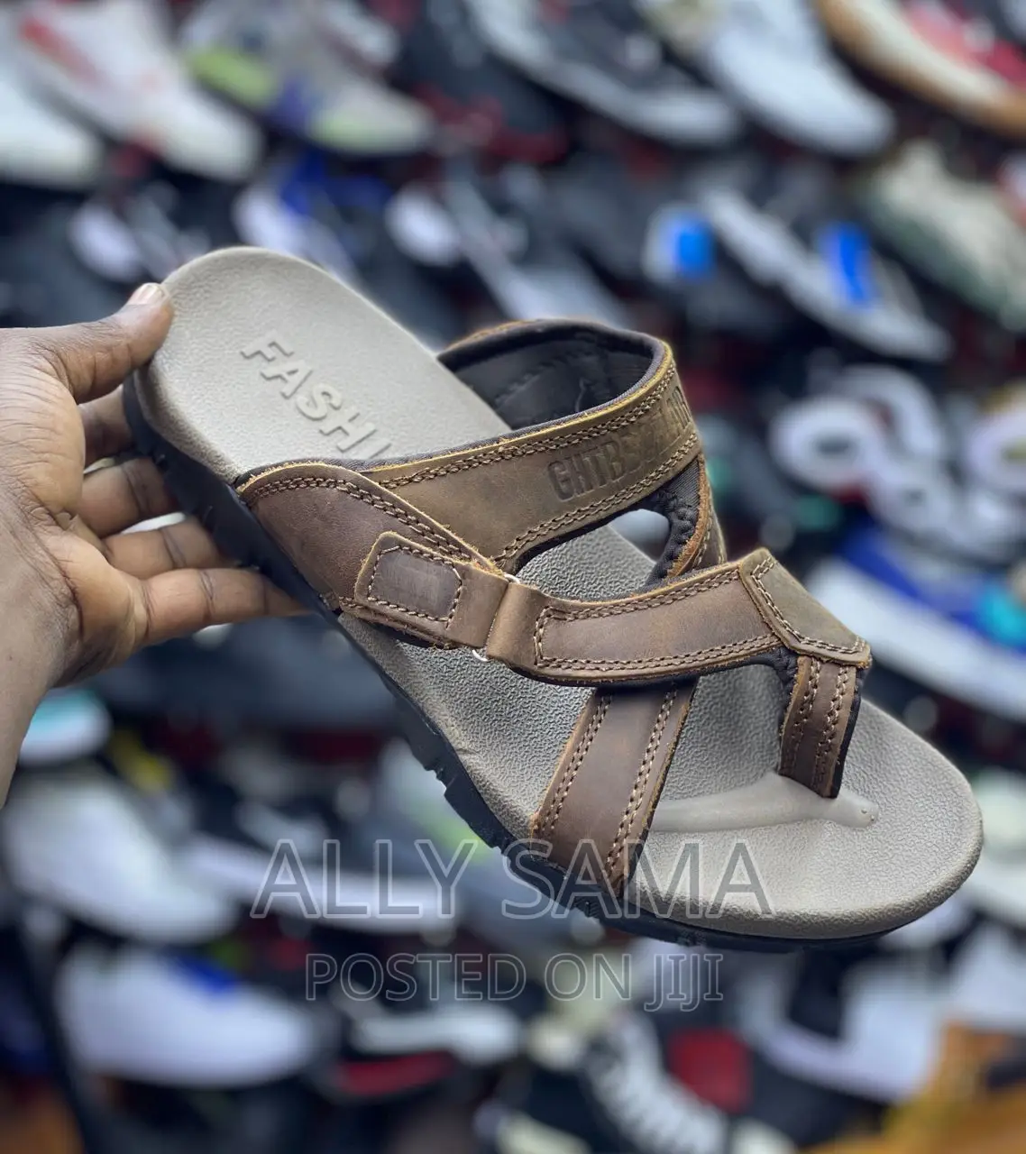Mens Open Shoes Material Leather