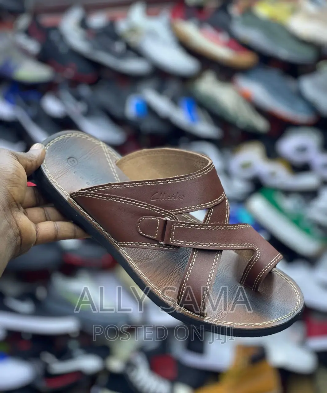 Mens Open Shoes Material Leather