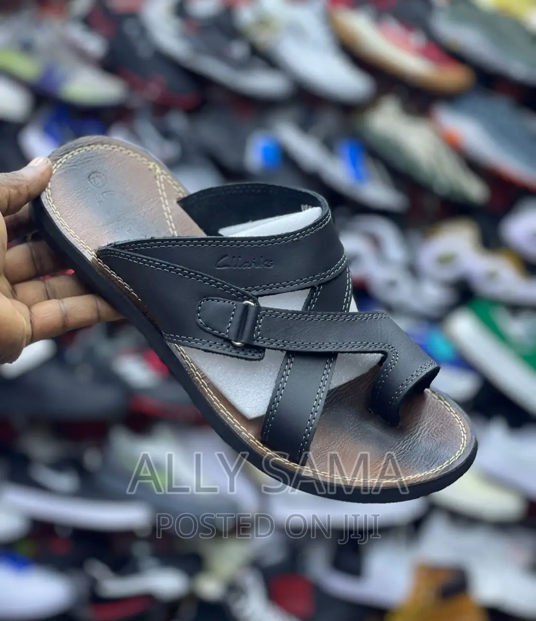 Mens Open Shoes Material Leather
