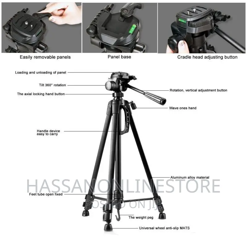 Tripod T 3520 Lightweight Sturdy Compact Camera