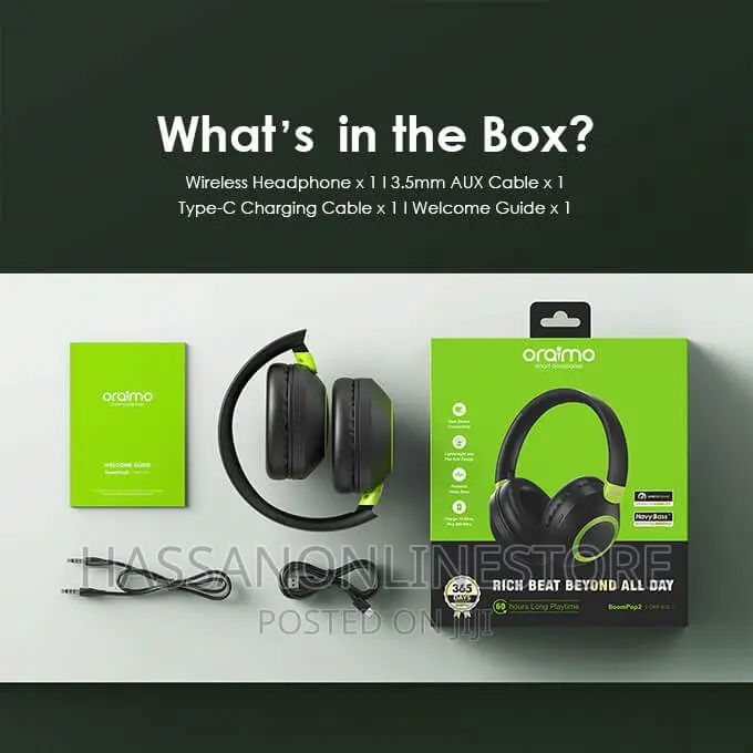 Oraimo Boompop 2 Powerful Deep Bass Headphone