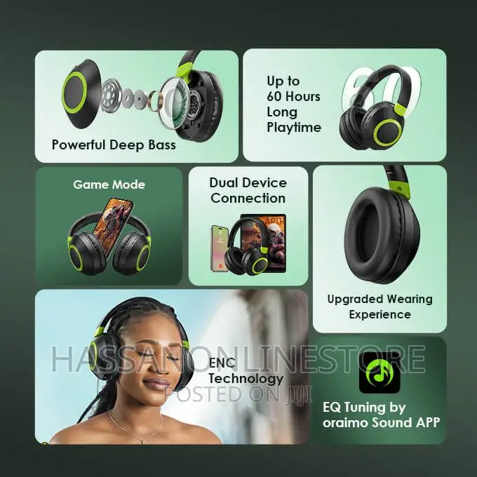 Oraimo Boompop 2 Powerful Deep Bass Headphone