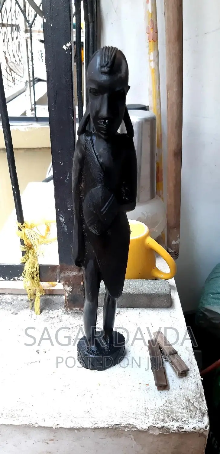 Wooden Carved Maasai Statues - 5 PCS