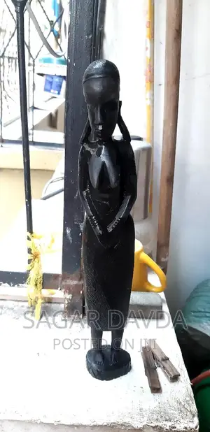 Wooden Carved Maasai Statues - 5 PCS
